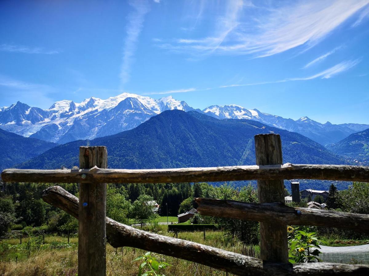 Duo Des Alpages Vue Exceptionnelle Sur Le Mont Blc Saint-Gervais-les-Bains Exterior foto