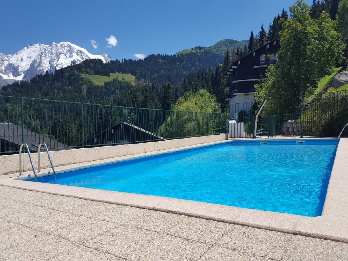 Duo Des Alpages Vue Exceptionnelle Sur Le Mont Blc Saint-Gervais-les-Bains Exterior foto