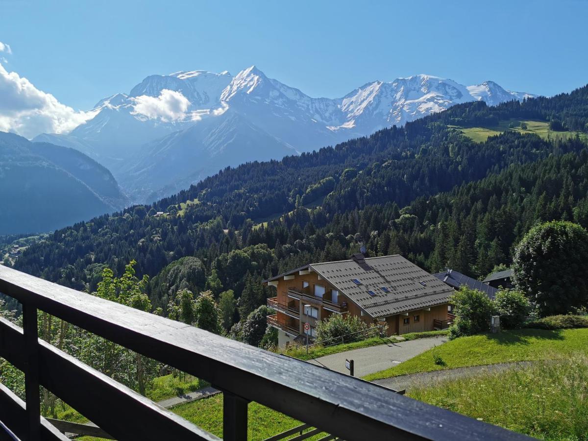 Duo Des Alpages Vue Exceptionnelle Sur Le Mont Blc Saint-Gervais-les-Bains Exterior foto